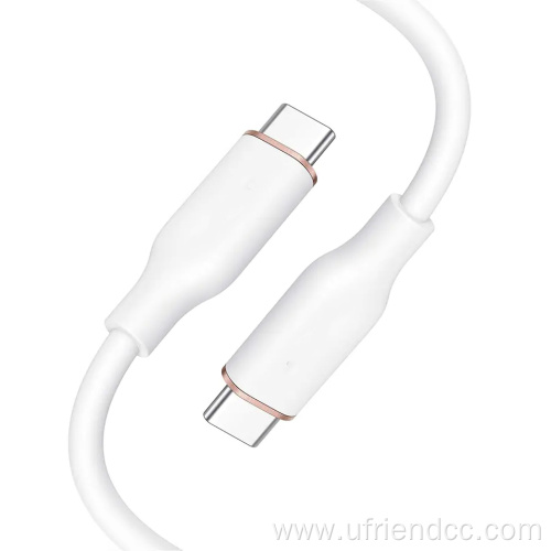 Skin-friendly silicone material Type-C To Type-C 100w Cable